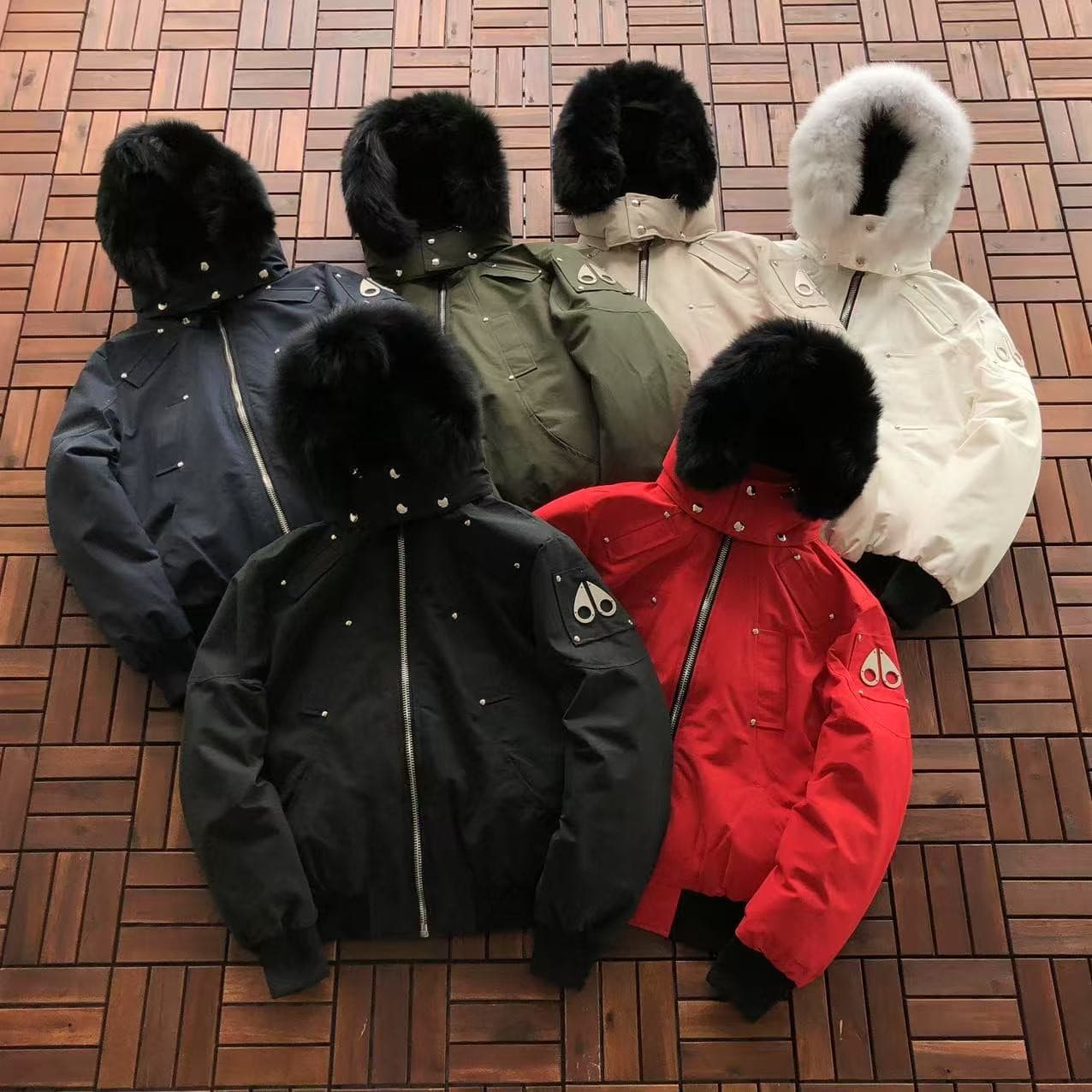 Moose Knuckles Hooded Bomber Jacket — all colours