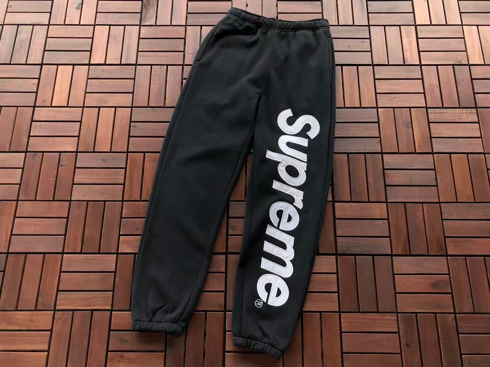 Satin Appliqué Tracksuit Sweatpants, colour 5